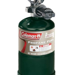 Bottletop Propane Camping Stove, Portable 1-Burner Adjustable Stove with Wind Baffles, Pressure Regulator, and 10,000 BTUs of Power; Great for Camping, Hiking, Backpacking, & More